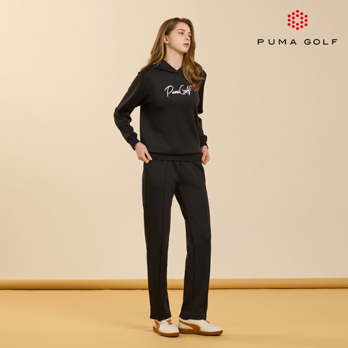 푸마 골프(PUMA GOLF) 로고 후드셋업 여성 3color