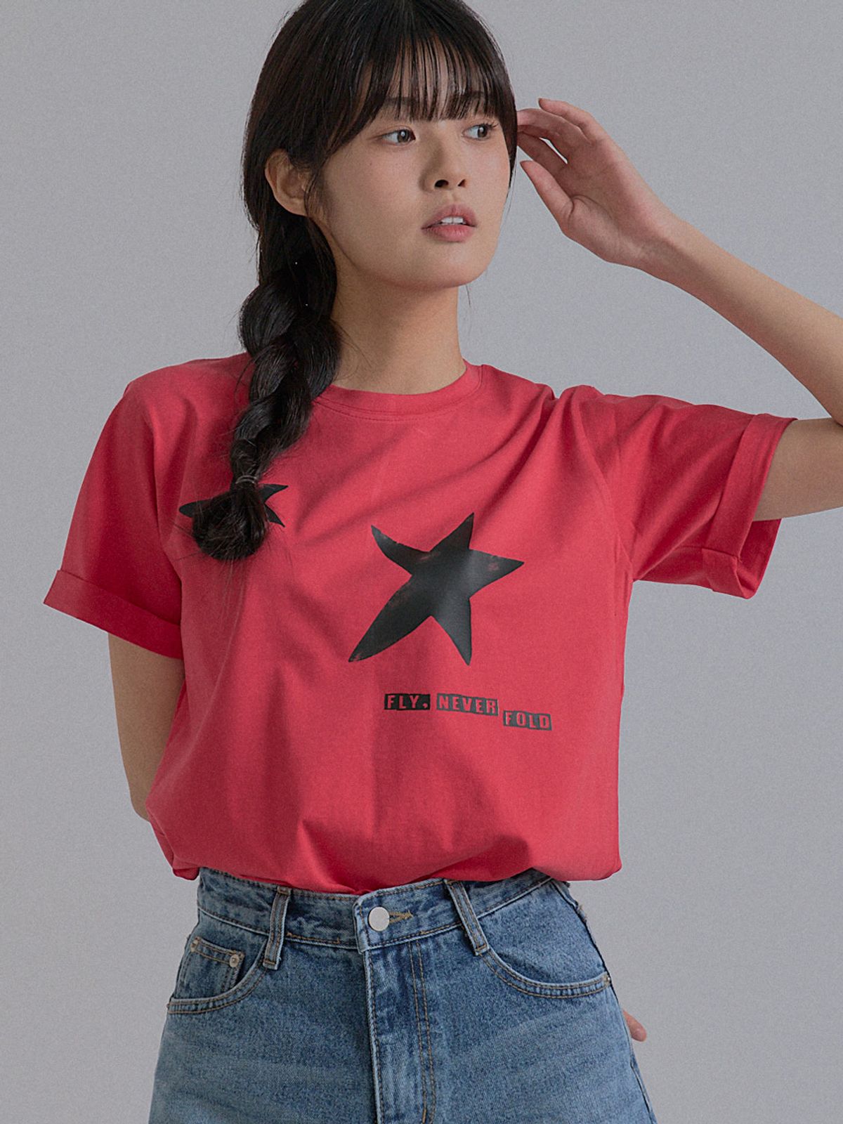 쏘리, 투 머치 러브(SORRY, TOO MUCH LOVE) Fly Stars T-Shirt_Red