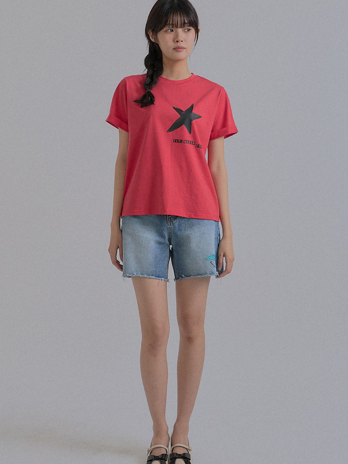 쏘리, 투 머치 러브(SORRY, TOO MUCH LOVE) Fly Stars T-Shirt_Red