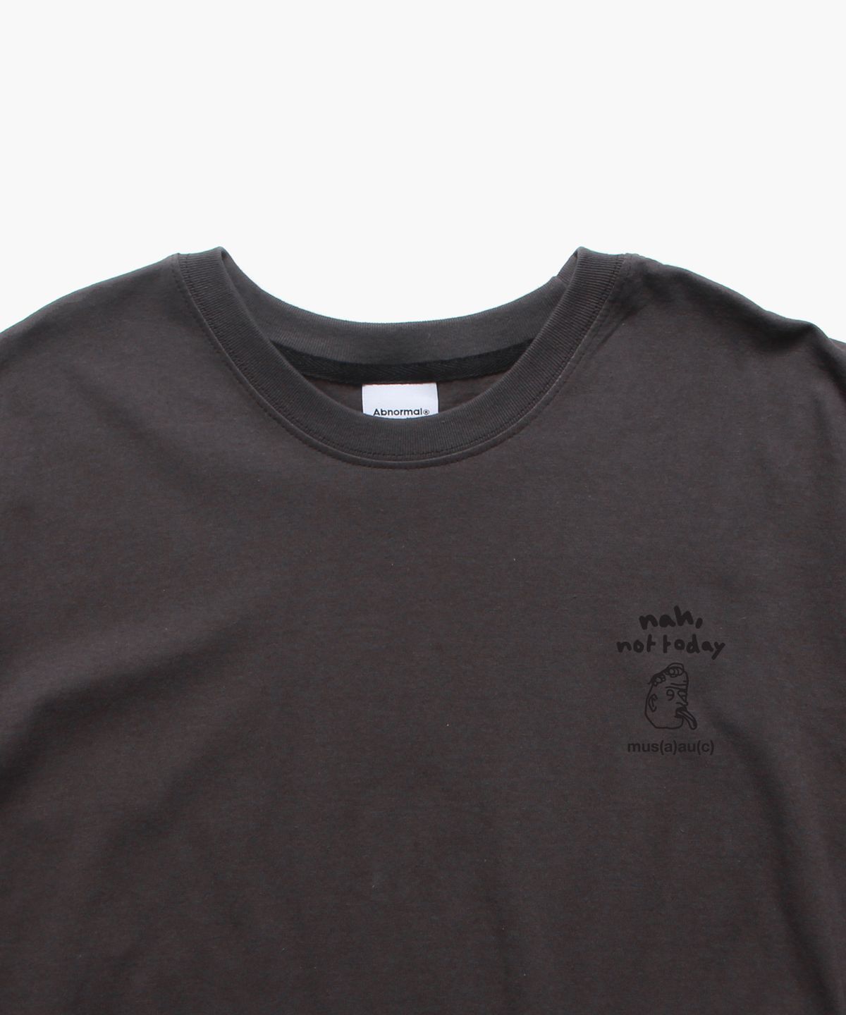 앱놀머씽(ABNORMALTHING) 낫투데이 오버핏 티셔츠 차콜 (NOT TODAY T-SHIRT CHARCOAL)