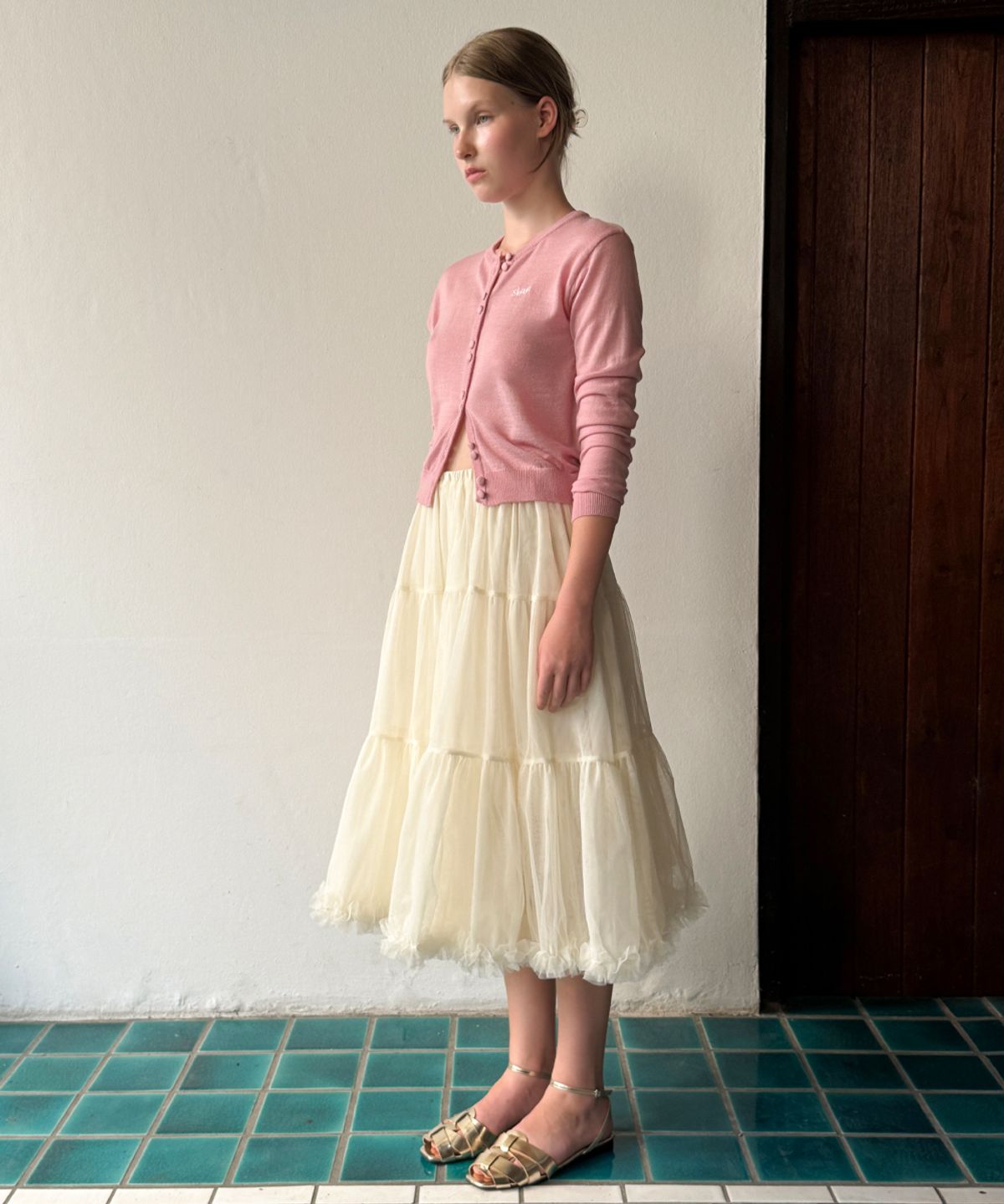 시눈(SINOON) Tute Midi Skirt (Lemon Yellow)