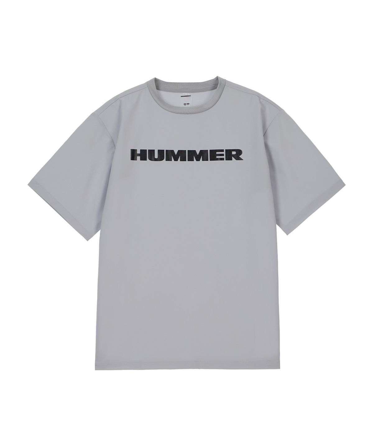험머(HUMMER) 시그니처 로고 쿨링 우븐 반팔 티셔츠 라이트그레이