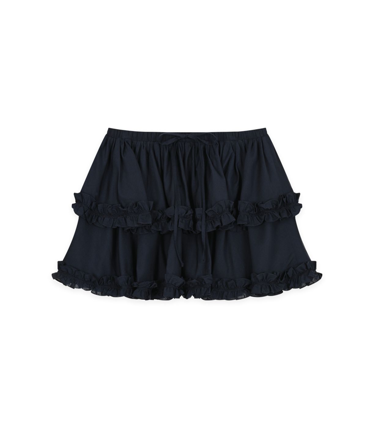 시눈(SINOON) Double Frill Skirt (Navy)
