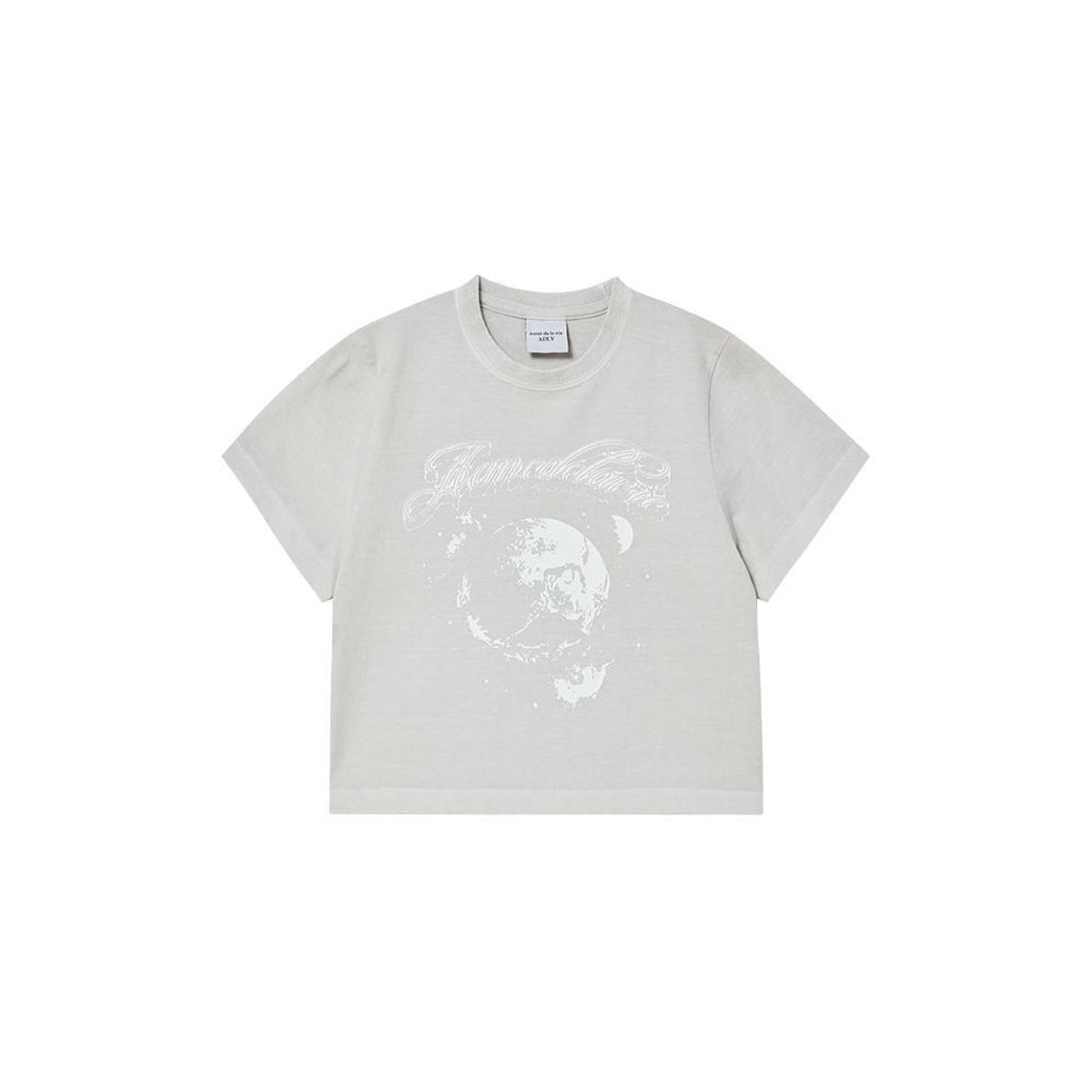 아크메드라비(ACME DE LA VIE) WOMAN GALAXY PIGMENT CROP SHORT SLEEVE T-SHIRT (2COLOR)