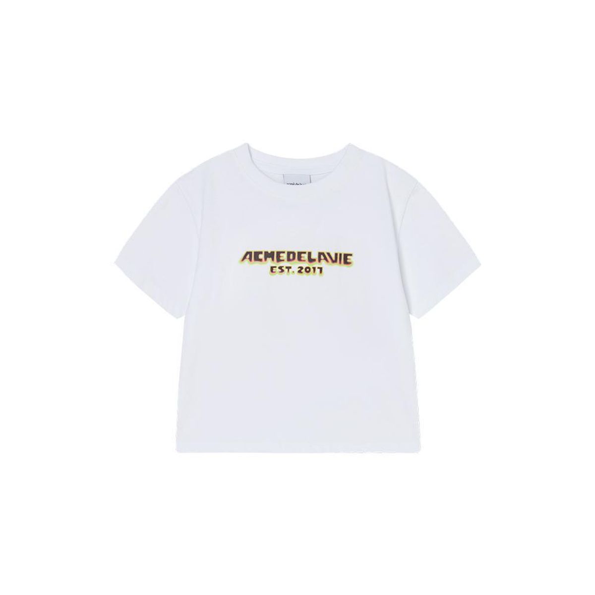 아크메드라비(ACME DE LA VIE) WOMAN FLAME LOGO SHORT CROP SLEEVE T-SHIRT (2COLOR)