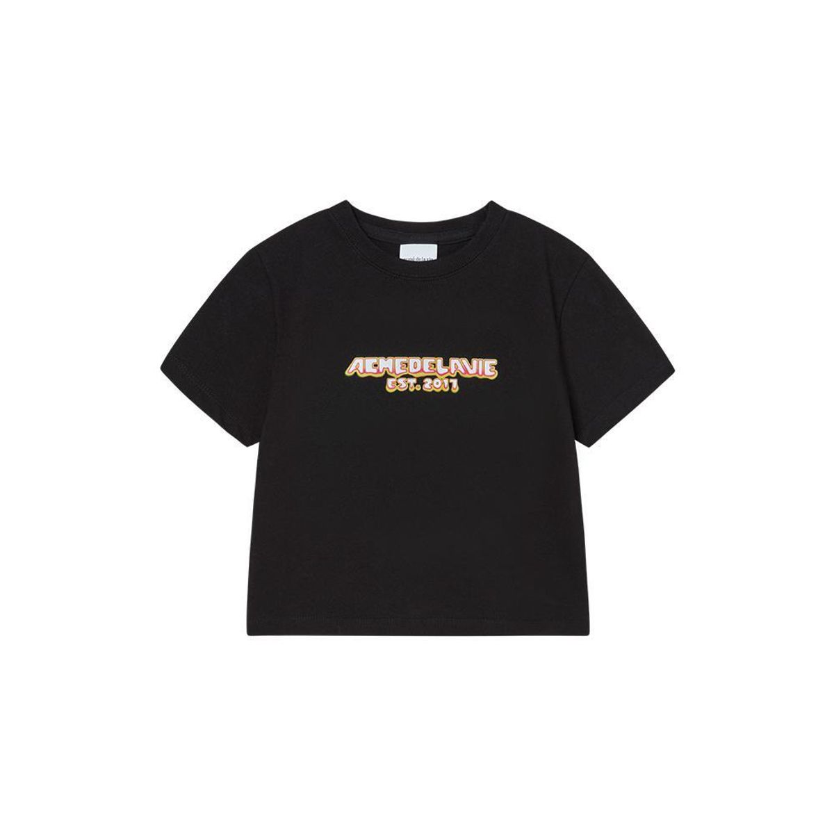 아크메드라비(ACME DE LA VIE) WOMAN FLAME LOGO SHORT CROP SLEEVE T-SHIRT (2COLOR)