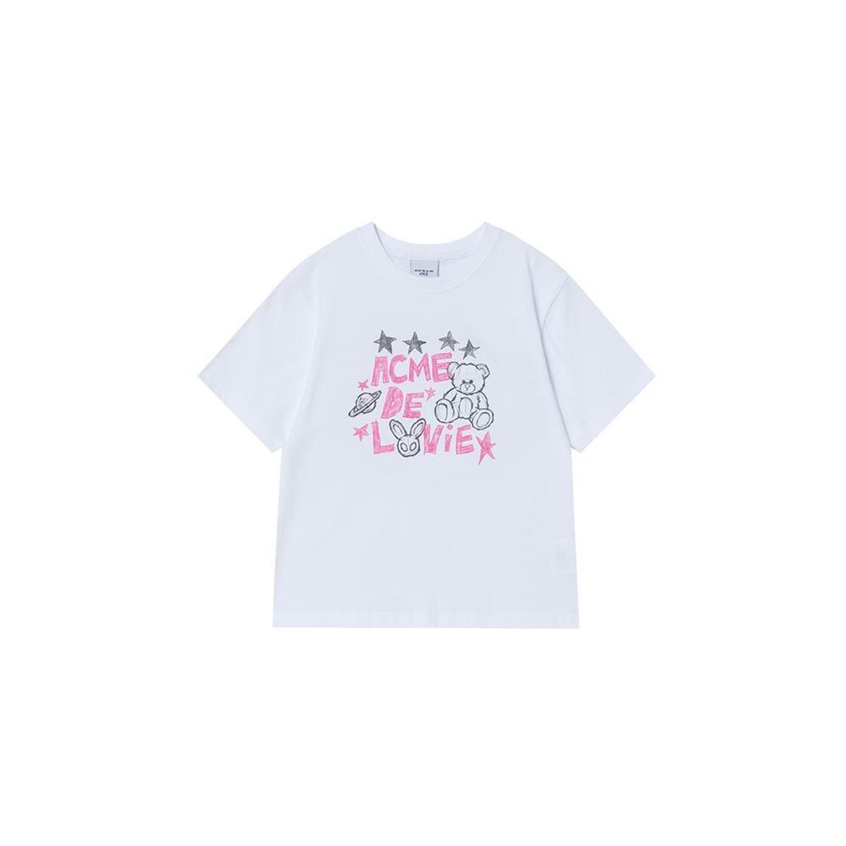 아크메드라비 키즈(acmedelaviekids) KIDS UNIVERSE DRAWING SHORT SLEEVE T-SHIRT (3COLOR)