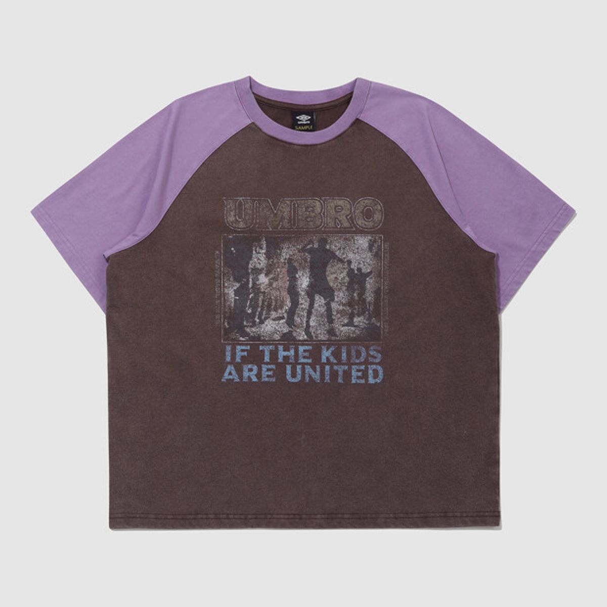 엄브로(UMBRO) HBL 위켄드 훌리건 피그먼트 다잉 래글런 반팔 티셔츠 버건디(UQ223CRS60)