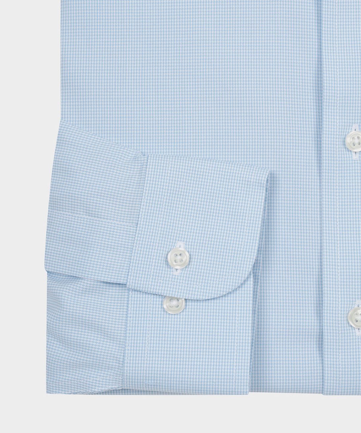 브룩스 브라더스(BROOKS BROTHERS) 슬림핏 논아이론 폴로버튼다운 하운드투스 드레스셔츠 (라이트블루) (BBTSMF9841M)