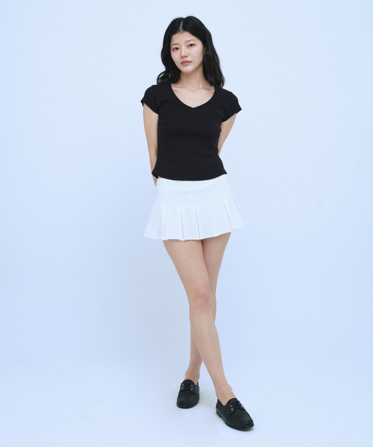 큐리티(CURETTY) C PINTUCK MINI SKIRT_WHITE