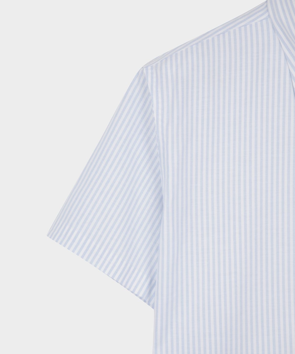 브룩스 브라더스(BROOKS BROTHERS) 논아이론 옥스포드 뱅갈 스트라이프 반팔 셔츠 (라이트블루) (BBTPMN2284M)