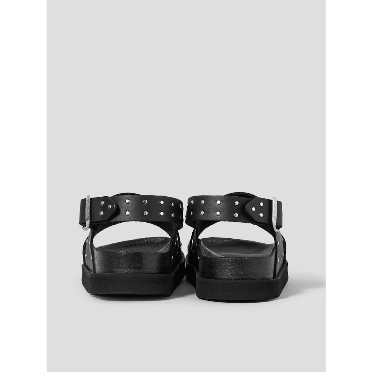 숄(SCHOLL) (WOMEN) 크로스 스트랩 스터드 샌들  블랙 (HH54K2C615)