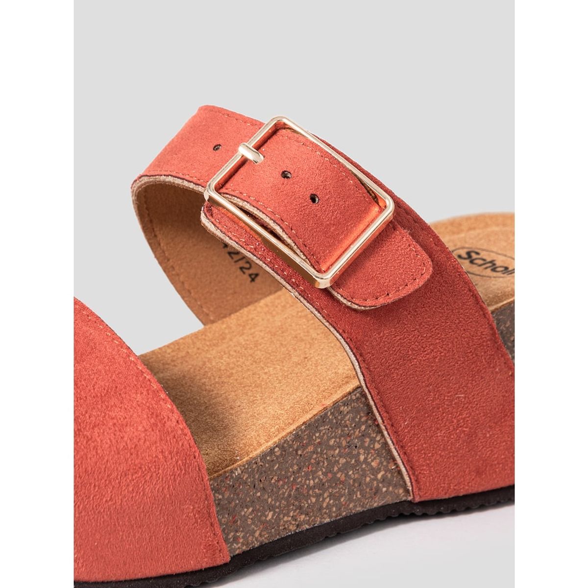 숄(SCHOLL) (WOMEN) 투스트랩 컴포트 청키 샌들  브릭 (HH54K2F17C)