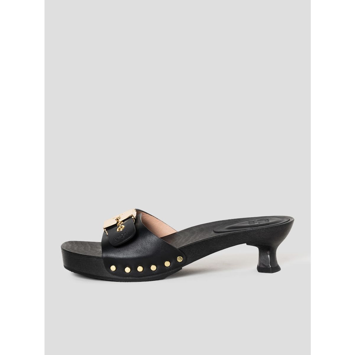 숄(SCHOLL) [Scholl X N˚21] 원스트랩 레더 힐 샌들  블랙 (HH54K2H145)