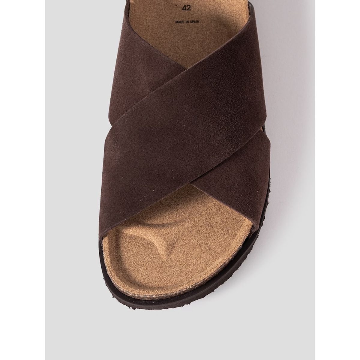 숄(SCHOLL) (MEN) 코르크 크로스 스트랩 샌들  브라운 (HH54K1C14D)