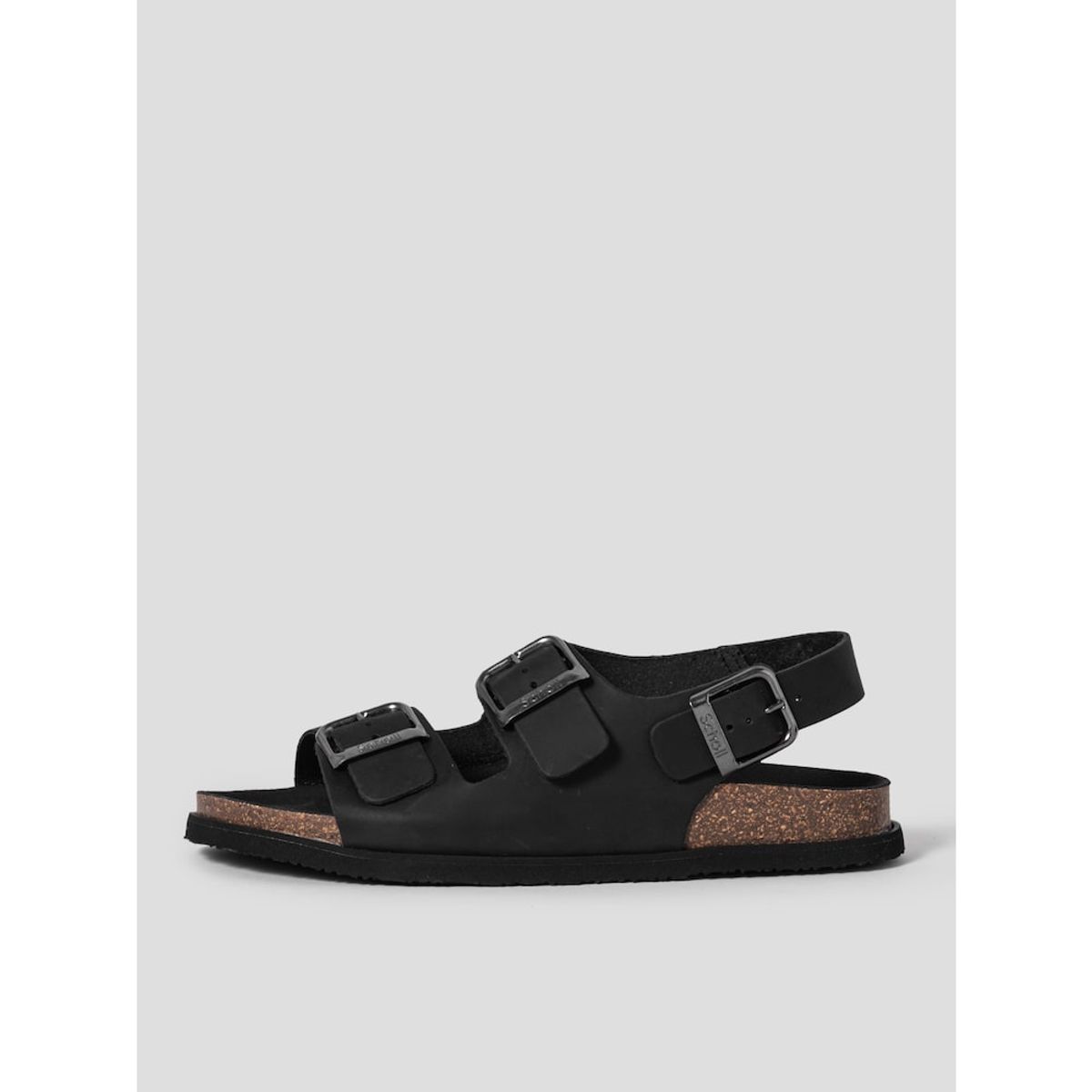 숄(SCHOLL) (MEN) 코르크 투스트랩 샌들  블랙 (HH54K1C615)