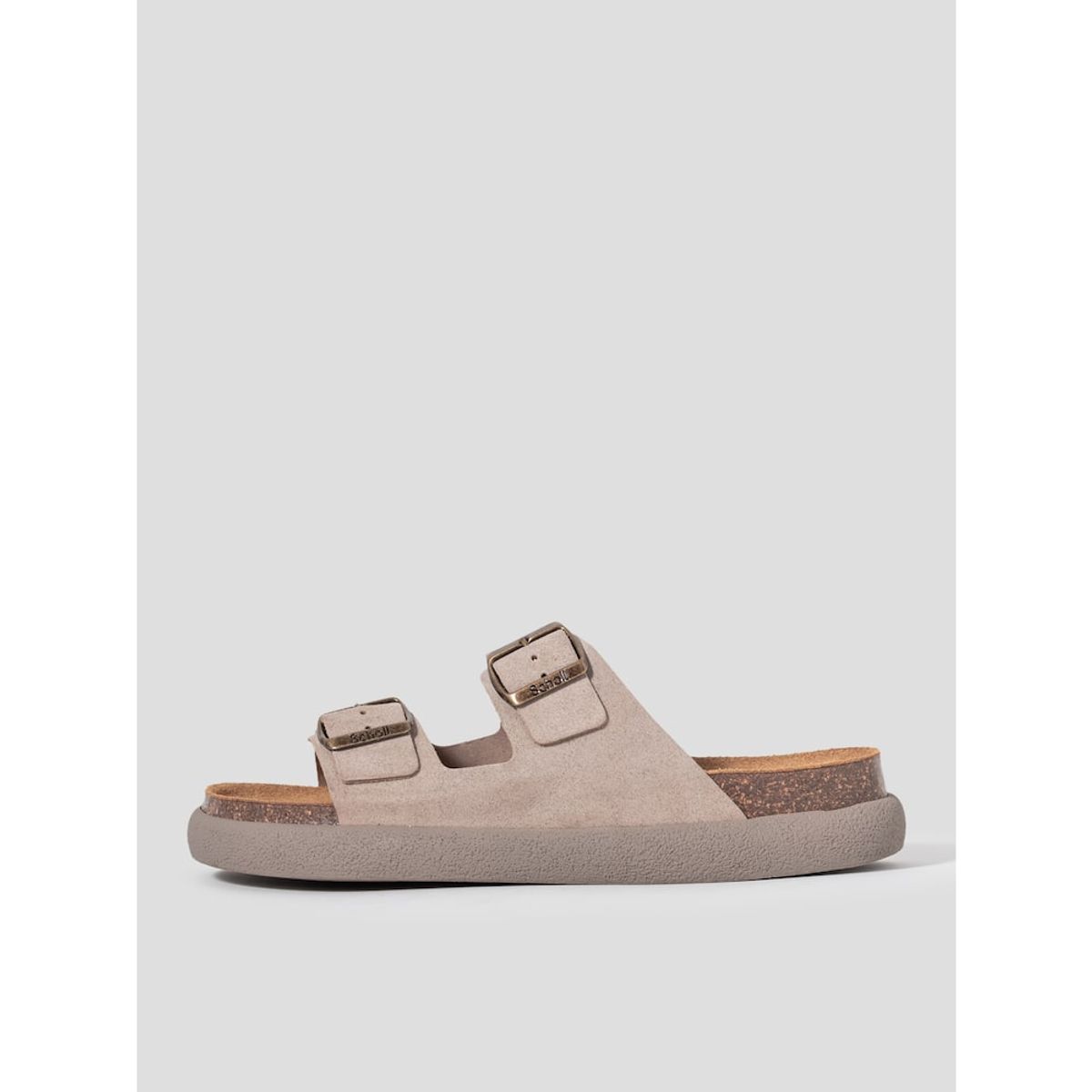 숄(SCHOLL) (MEN) 코르크 투스트랩 청키솔 샌들  옐로이시 브라운 (HH54K1C13B)