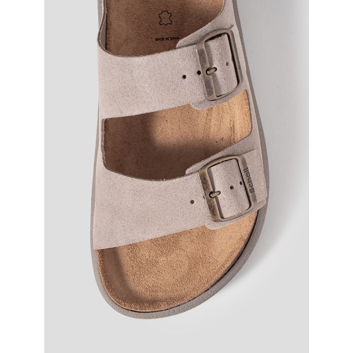 숄(SCHOLL) (MEN) 코르크 투스트랩 청키솔 샌들  옐로이시 브라운 (HH54K1C13B)