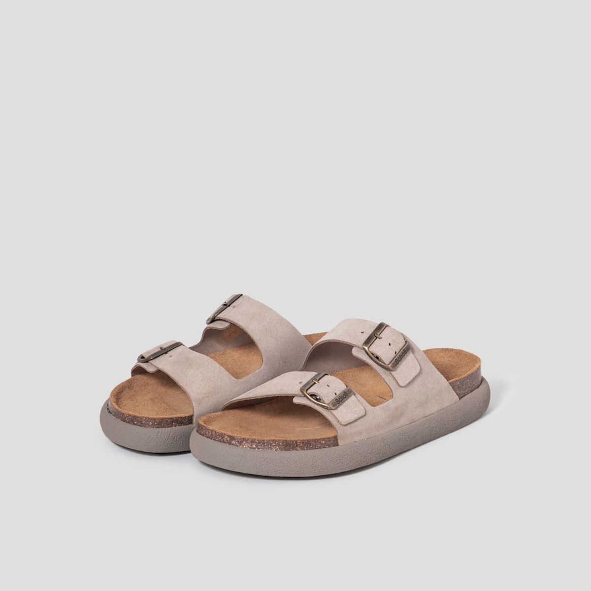 숄(SCHOLL) (MEN) 코르크 투스트랩 청키솔 샌들  옐로이시 브라운 (HH54K1C13B)