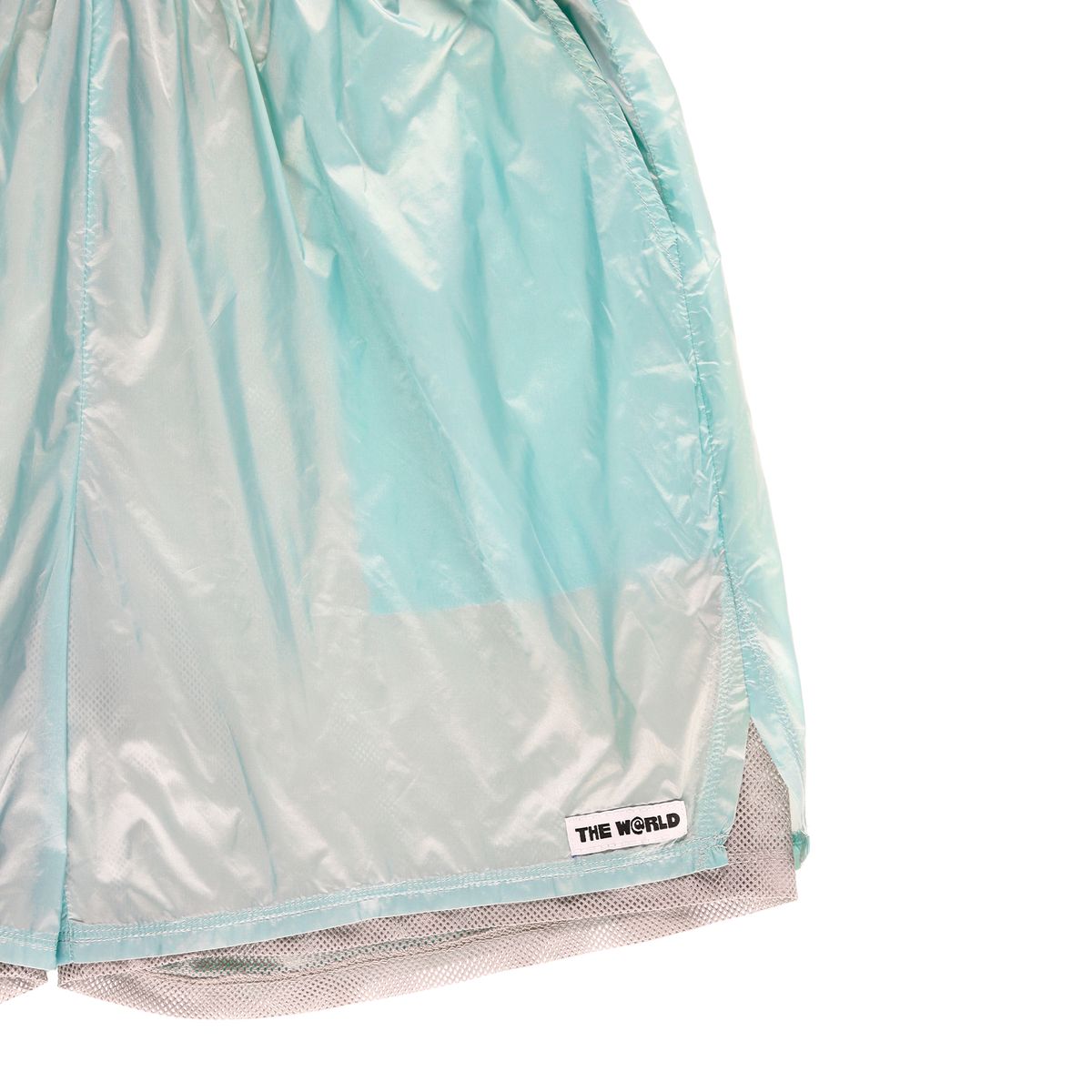 더왈드(THEWARLD) OPAQUE MESH LAYERED SHORT PANTS MINT