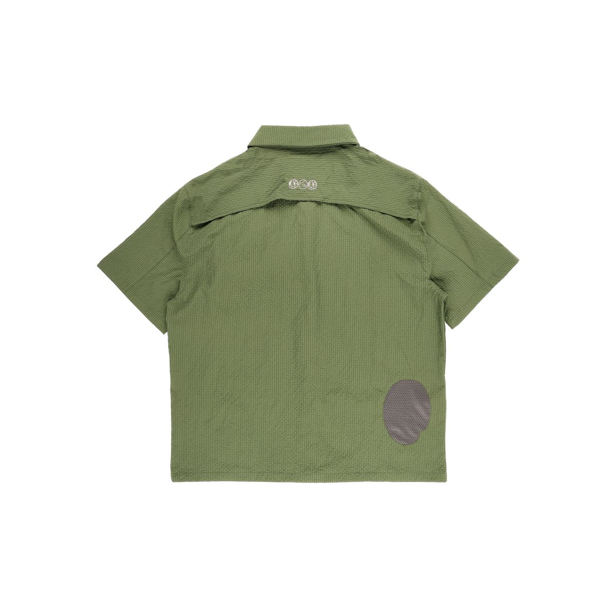 더왈드(THEWARLD) PACKABLE SEERSUCKER HALF SHIRTS GREEN