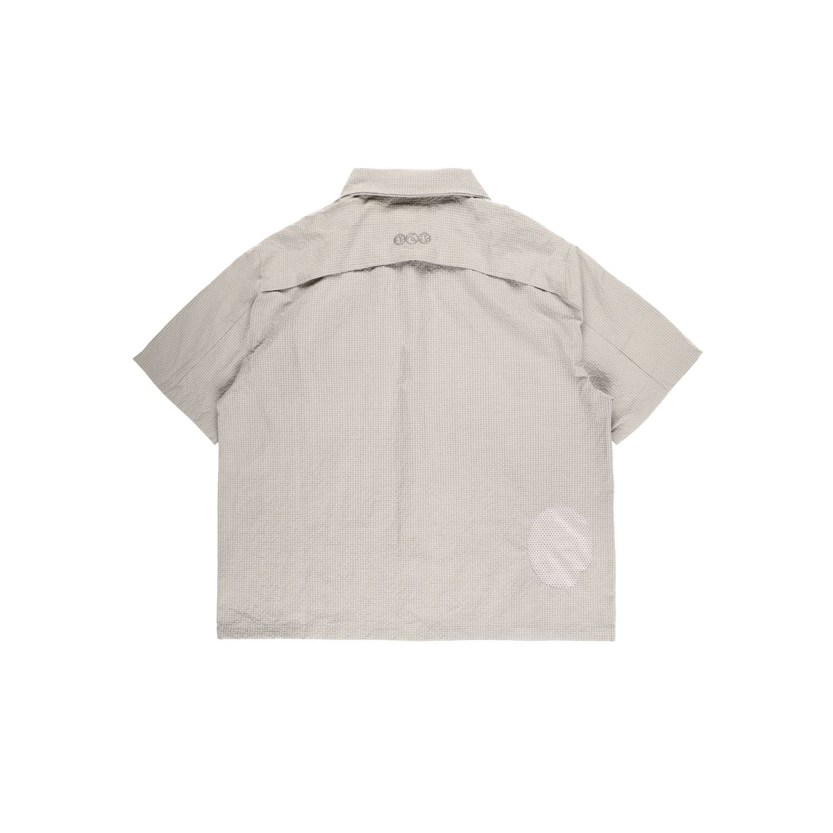 더왈드(THEWARLD) PACKABLE SEERSUCKER HALF SHIRTS IVORY
