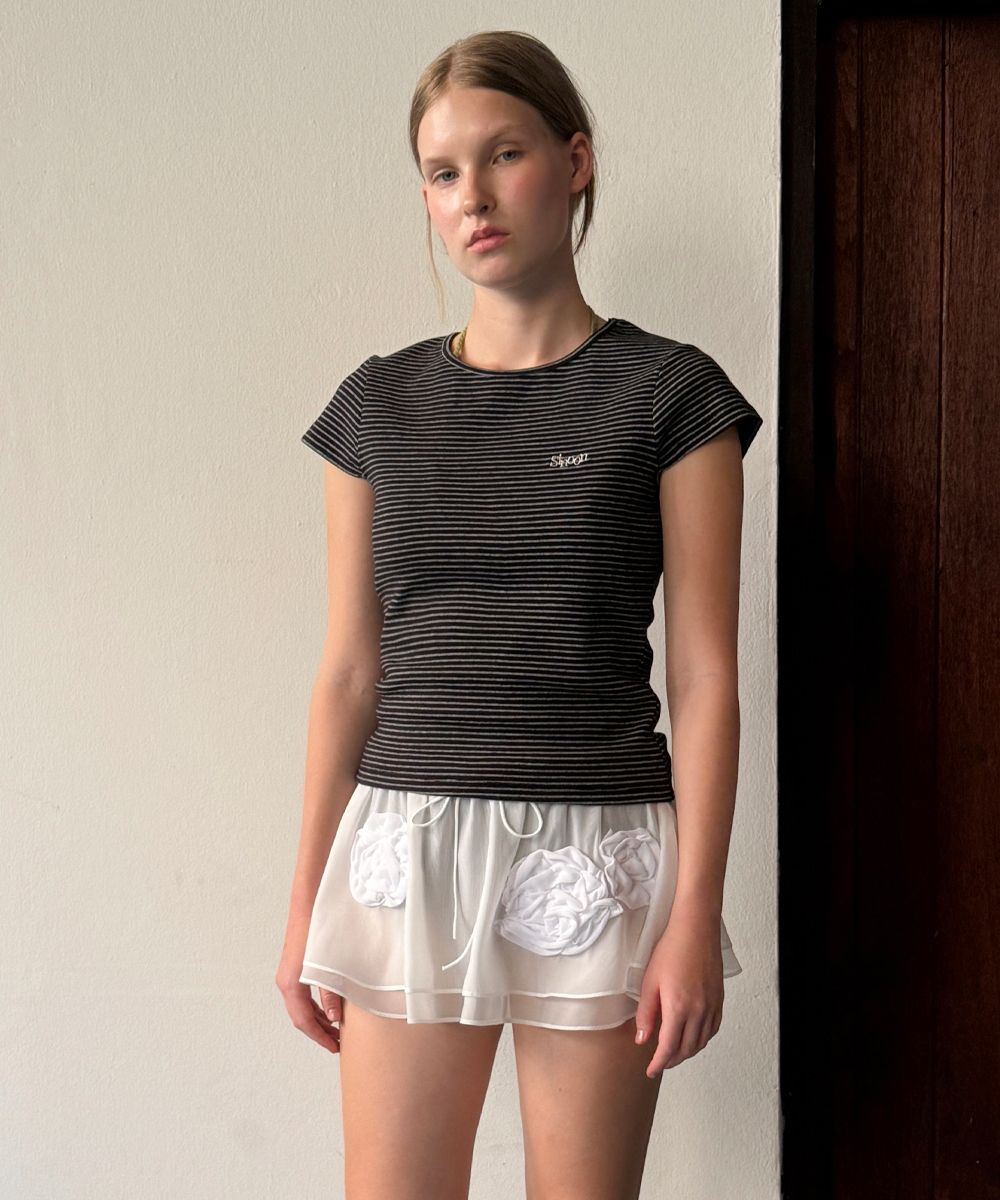【Sinoon】 Flower Sheer Layered Skirt 2色 MUSINSA | SINOON Flower Sheer Layered Skirt (White)