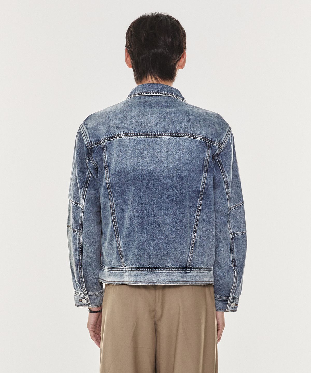 기철(KICHUL) Standard darts denim jacket (Greyish Blue)