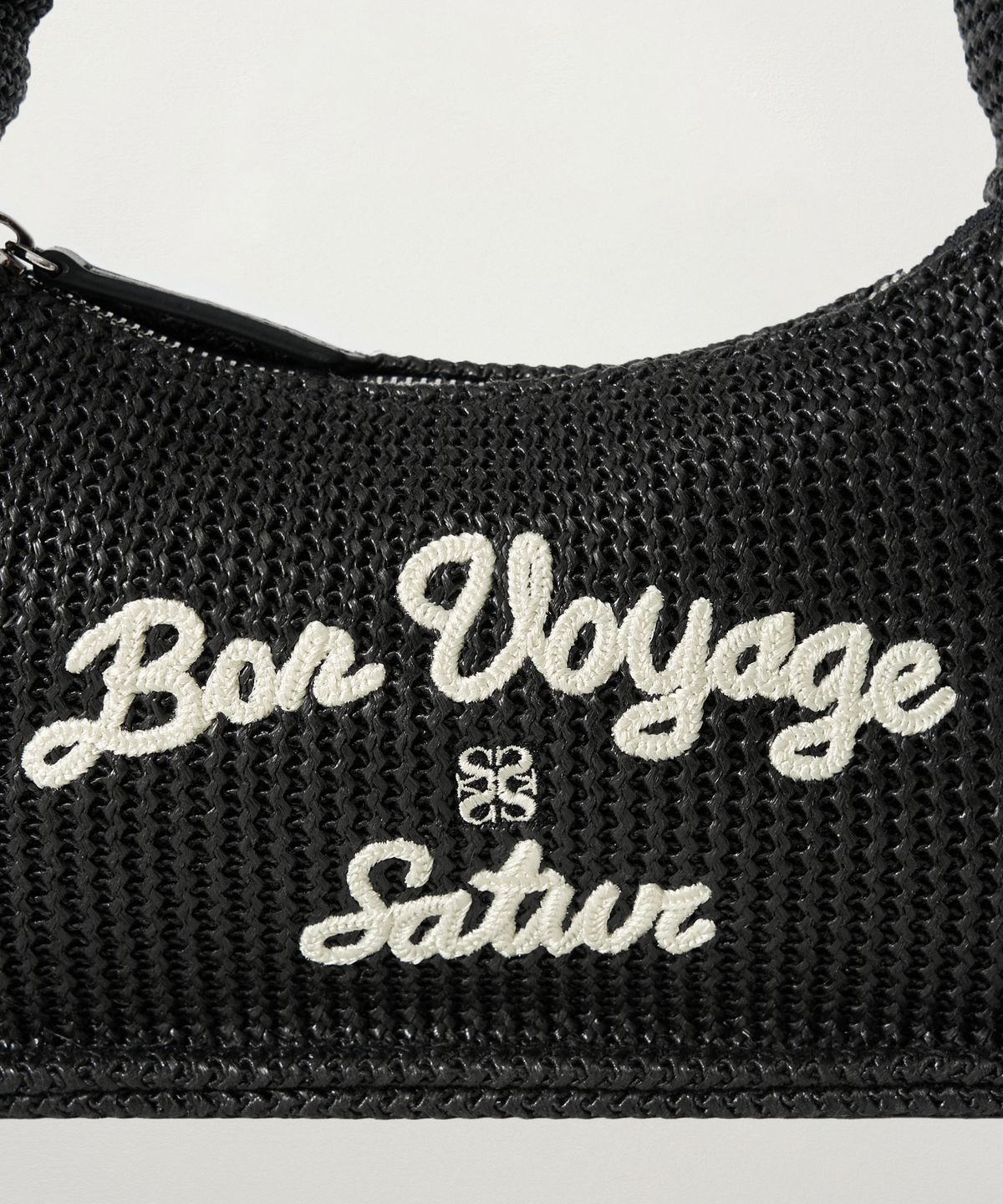 세터(SATUR) 본 보야지 라피아 숄더 백 블랙