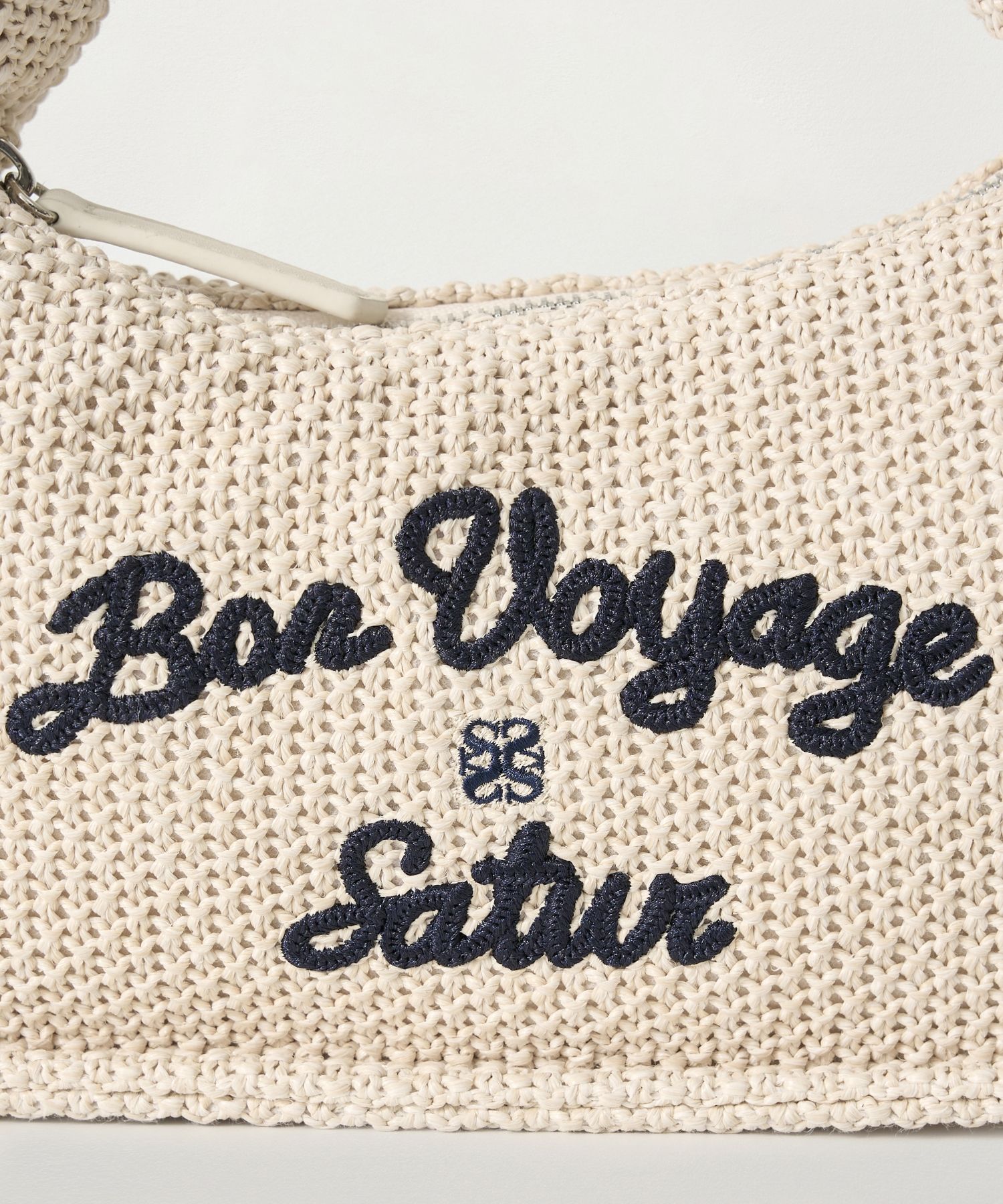 MUSINSA | SATUR Bon Voyage Raffia Shoulder Bag Cream