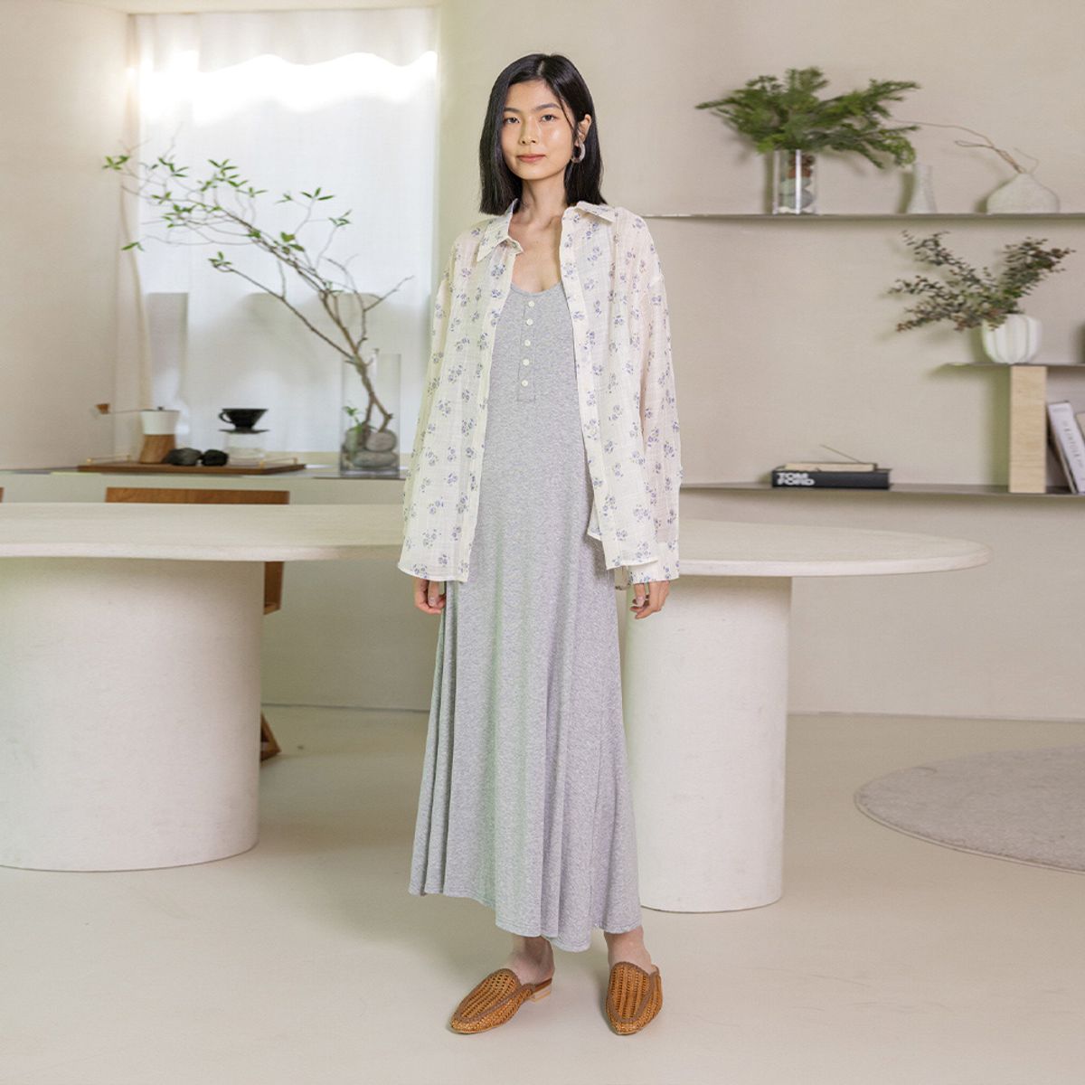 랭썬(LANGSON) LS_Violet light shirt_IVORY