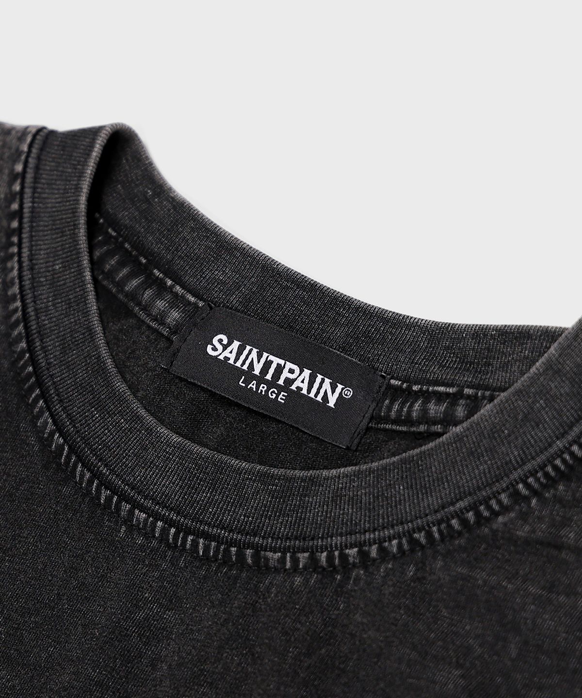세인트페인(SAINTPAIN) SP 워터리 피그먼트 반팔티 블랙