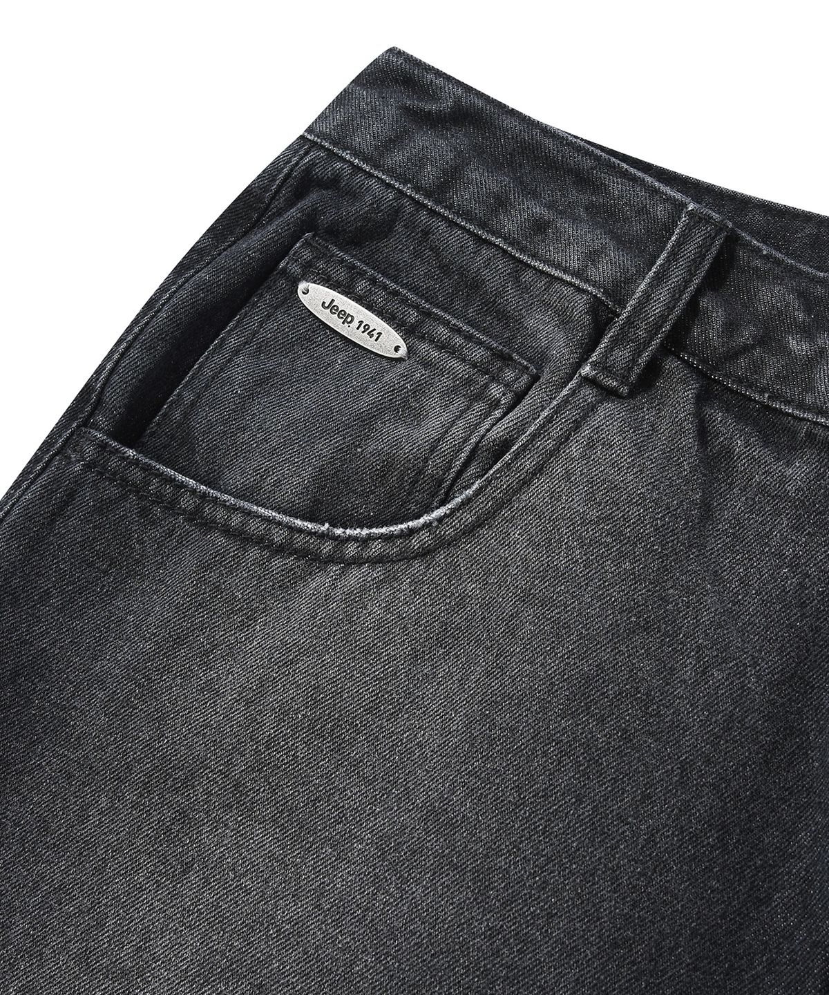 지프(JEEP) DUSTY 메탈로고 데님 버뮤다팬츠 (JQ5DPU801GR)