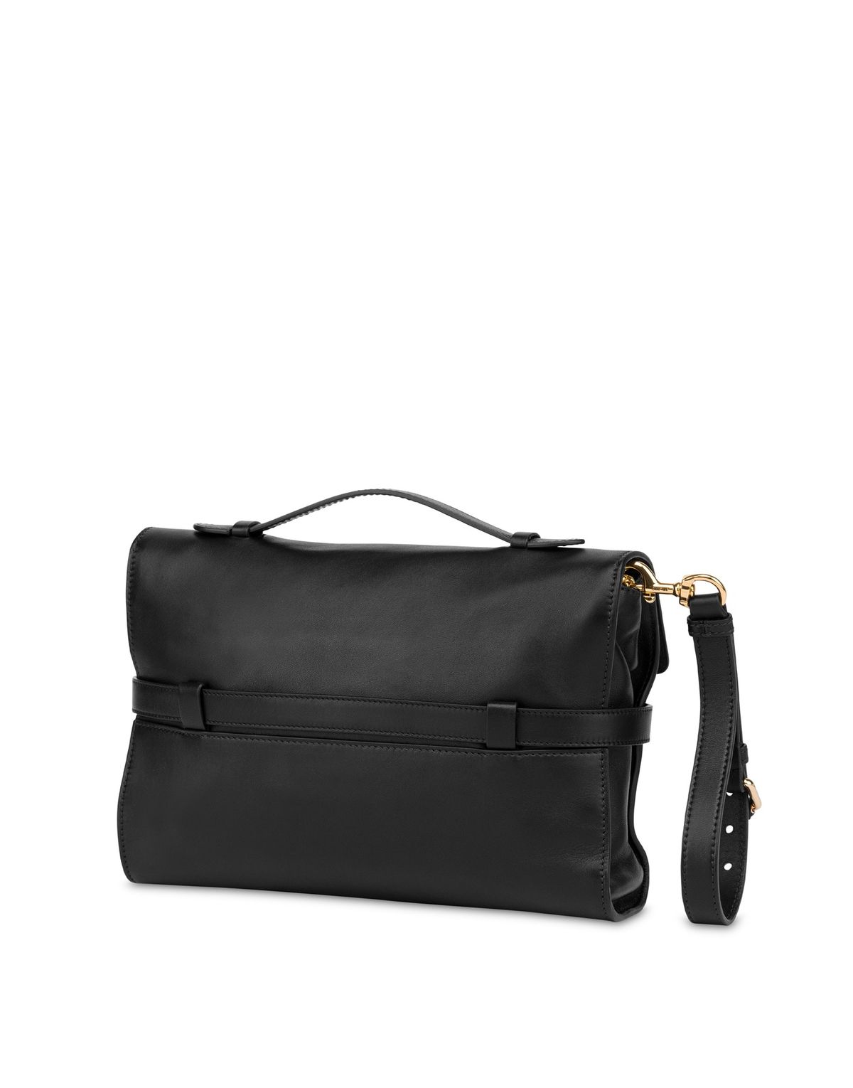 모스키노(MOSCHINO) 타이 미 레더 클러치 BLACK