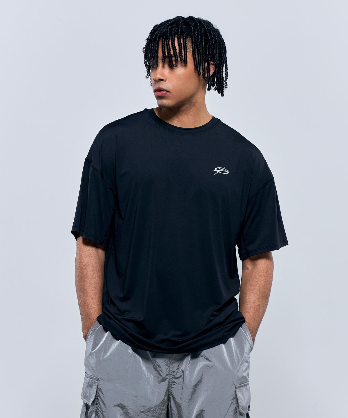 피지컬가먼츠(PHYSICAL GARMENTS) P2544 기능성 드라이 오버핏 반팔 [블랙]