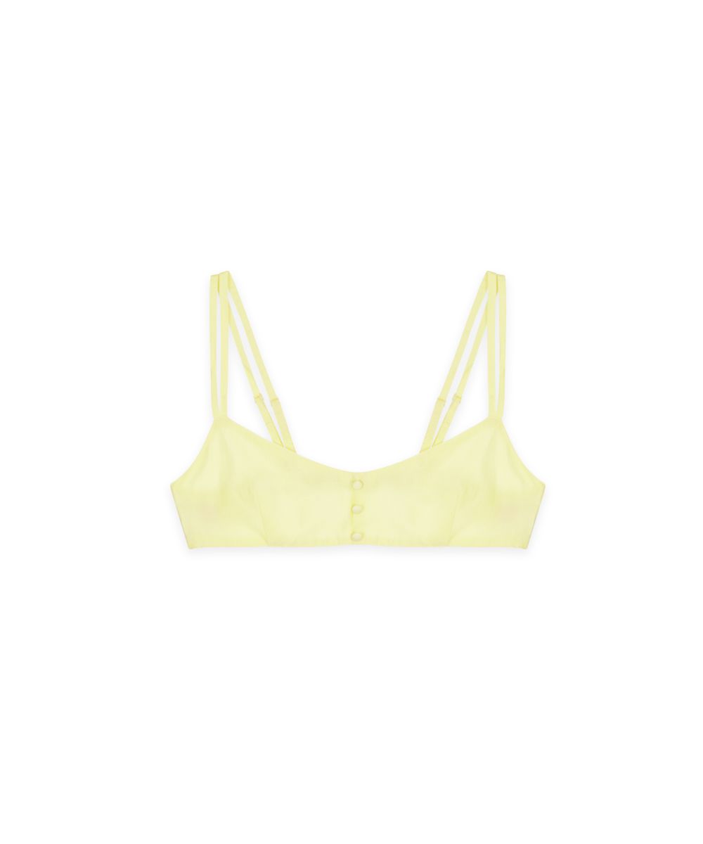 【Sinoon】 Three Button Layered Bustier 2色 MUSINSA | SINOON Three Button Layered Bustier (Cream Yellow)