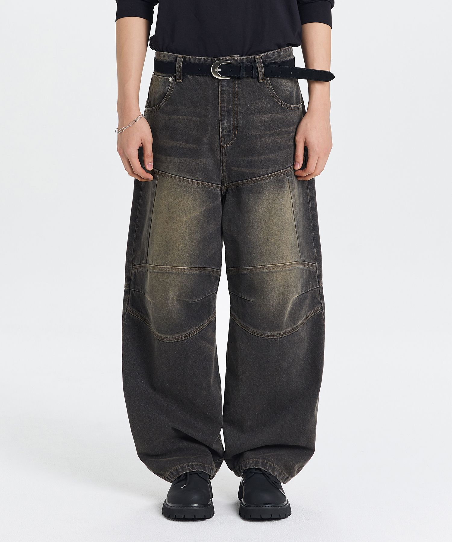 デニム・ジーパン MUSINSA STANDARD Loose straight denim pants black MMCNP119-B MUSINSA | MUSINSA STANDARD Loose Straight Denim Pants [Black]