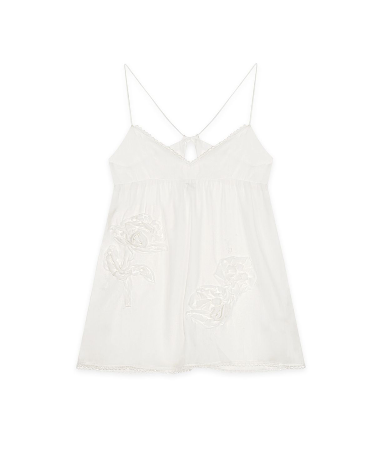 시눈(SINOON) Flower Sheer Sleeveless (White)