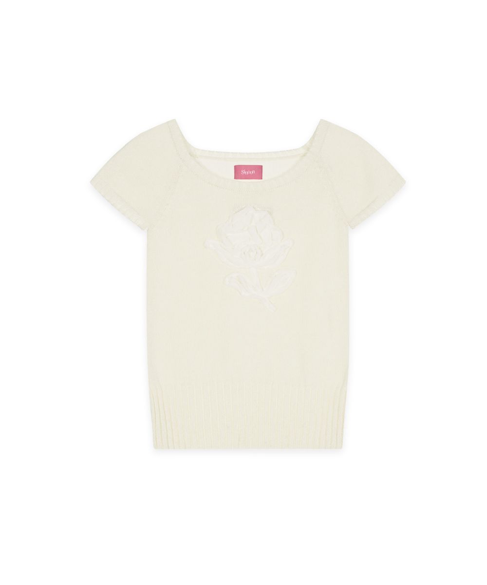 SINOON ■ Flower Raglan Knit MUSINSA | SINOON Flower Raglan Knit (Cream)