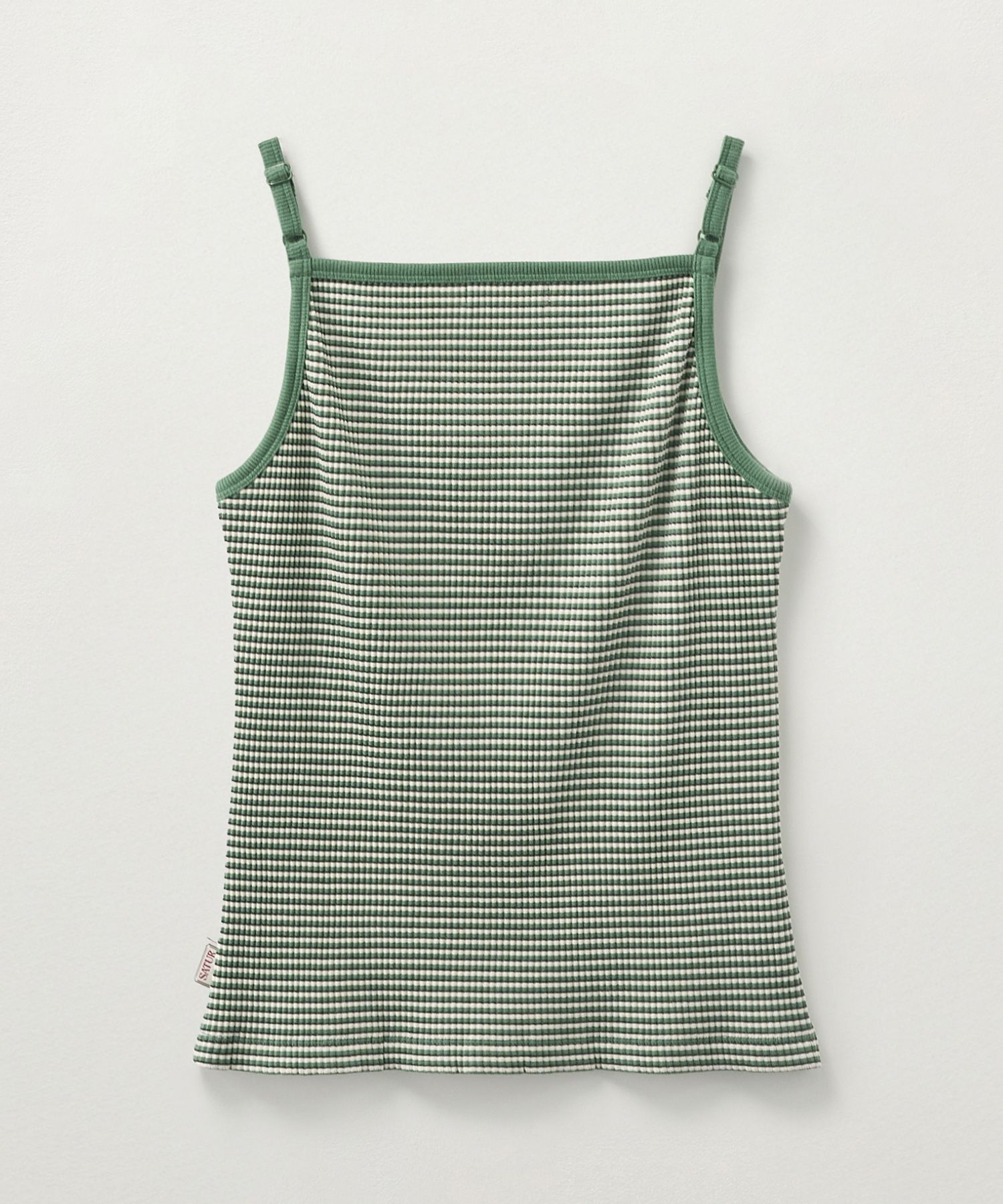 MUSINSA公式 | SATUR (W) Apero Logo Stripe Sleeveless Top Green