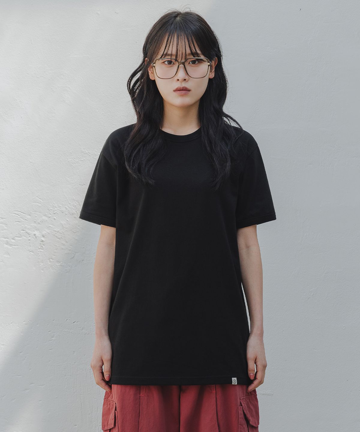 앨빈클로(ALVINCLO) 소매 립 무지 반팔티 AST3137 (4 COLOR)