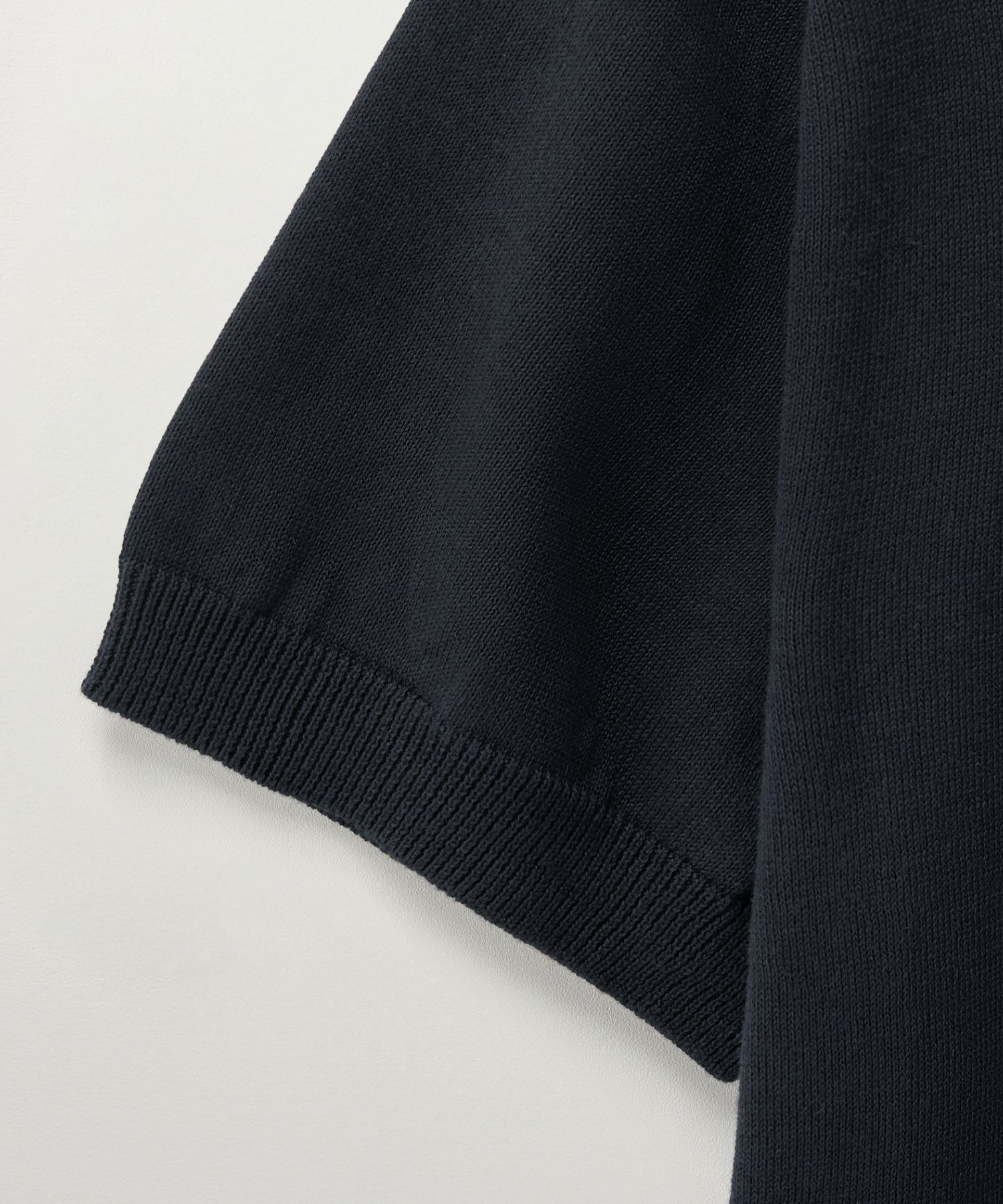 MUSINSA公式 | SATUR (W) Fine Half Pique Polo Knit Navy