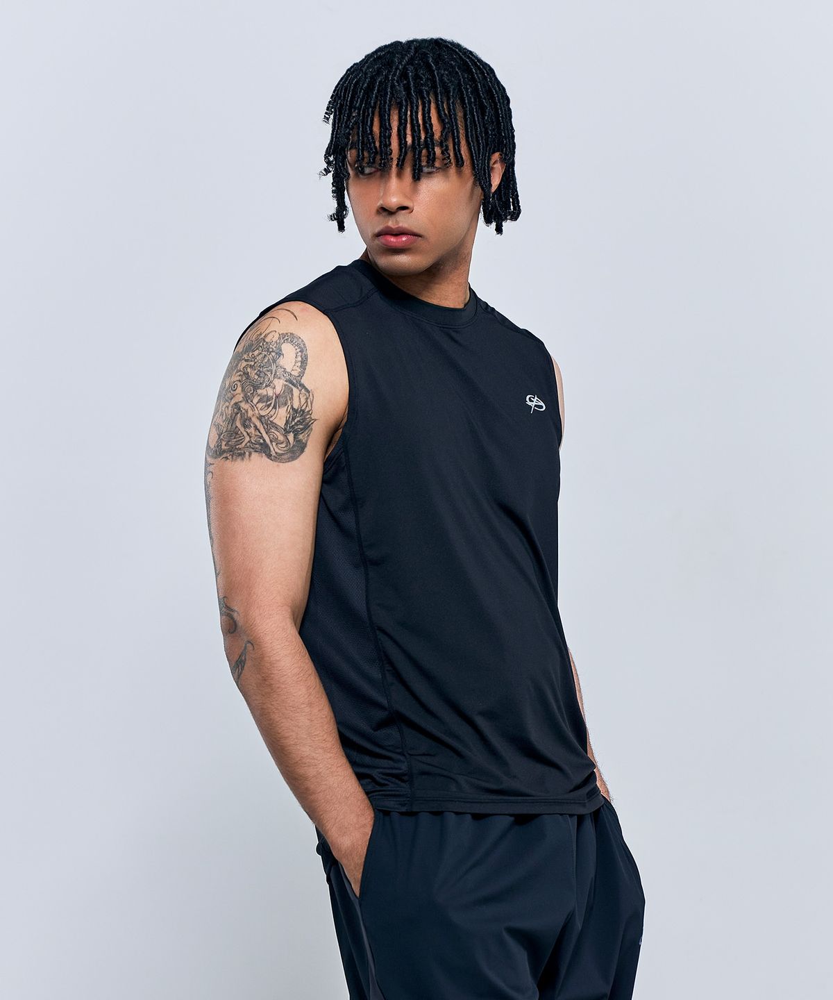 피지컬가먼츠(PHYSICAL GARMENTS) P2546 기능성 드라이 데일리나시 [블랙]