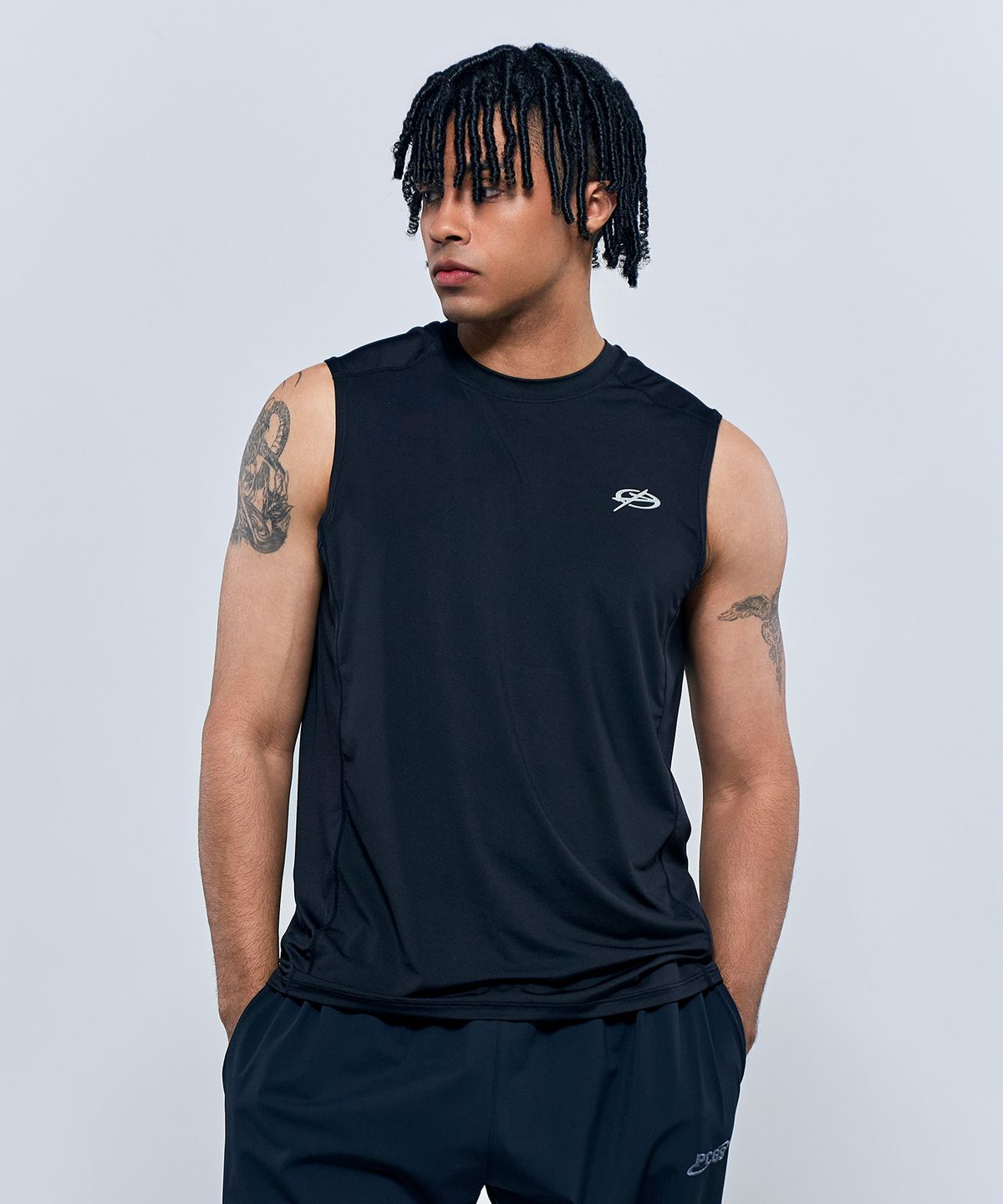 피지컬가먼츠(PHYSICAL GARMENTS) P2546 기능성 드라이 데일리나시 [블랙]