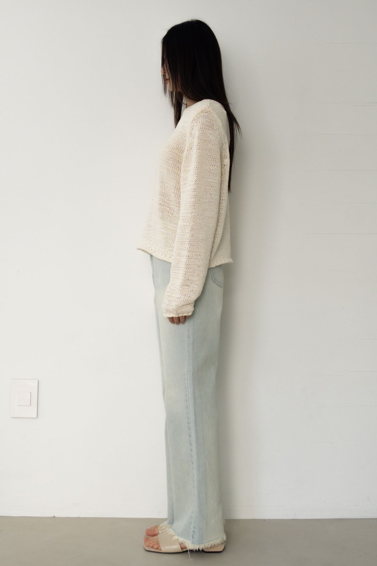 에리아(ERIA) 베이직 데님 팬츠 (연청)