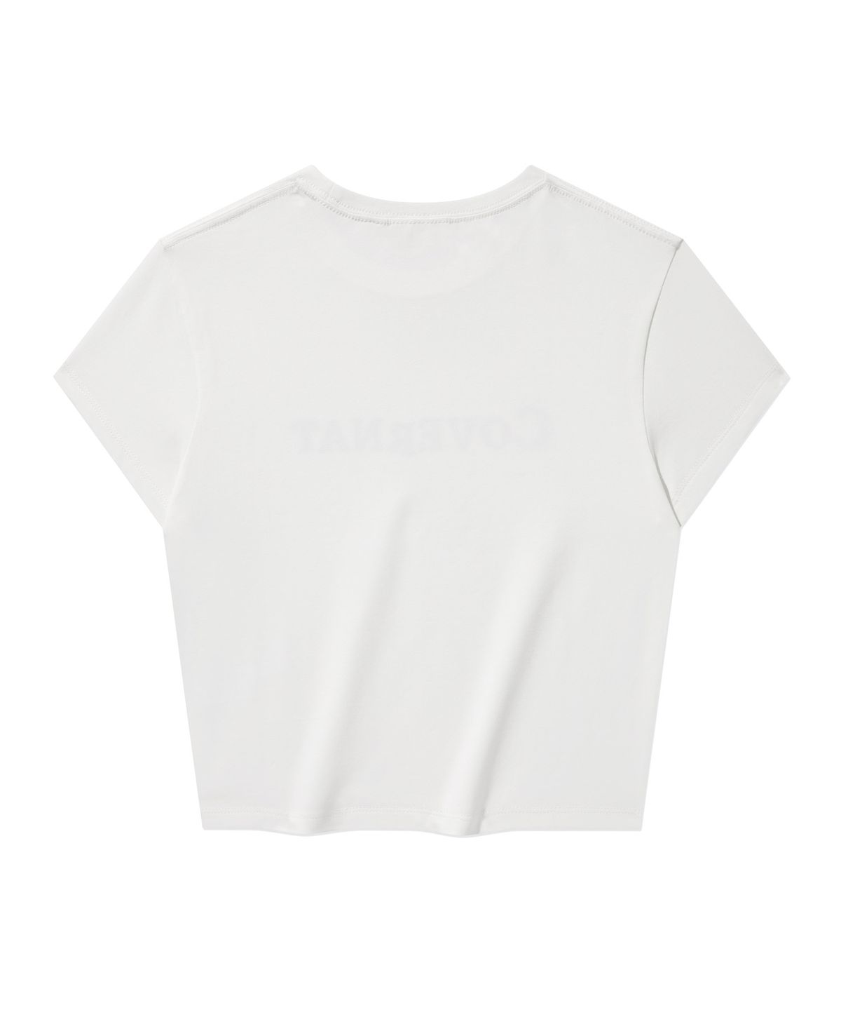 커버낫(COVERNAT) (W) 어센틱 로고 베이비핏 티셔츠 White