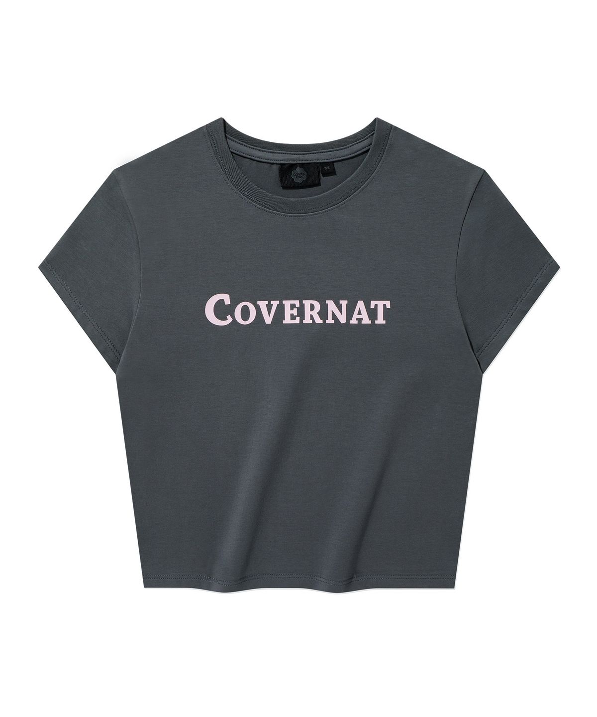 커버낫(COVERNAT) (W) 어센틱 로고 베이비핏 티셔츠 Charcoal