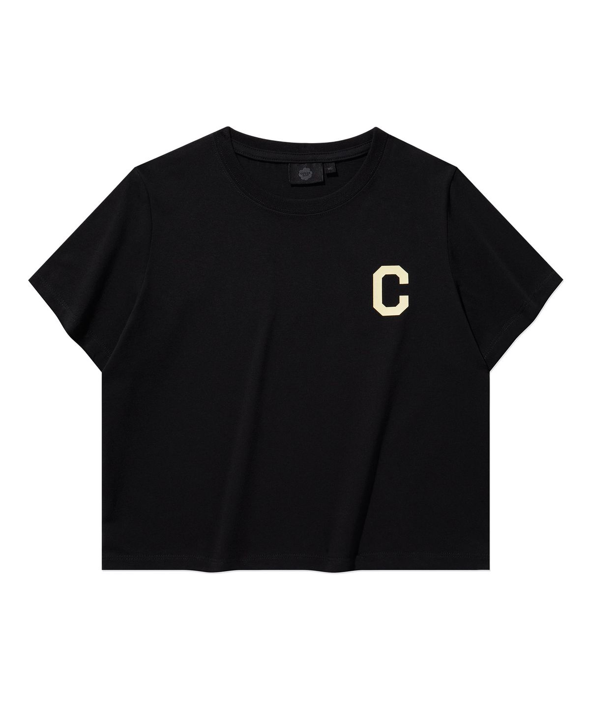 커버낫(COVERNAT) (W) C로고 크롭 티셔츠 Black