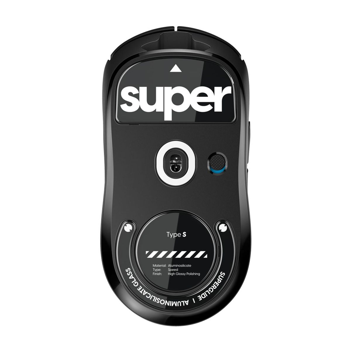 펄사(PULSAR) 로지텍 GPRO X 슈퍼라이트 전용 슈퍼글라이드 글라스 마우스피트 블랙색상 Type-S 유광 (LGSSGB)