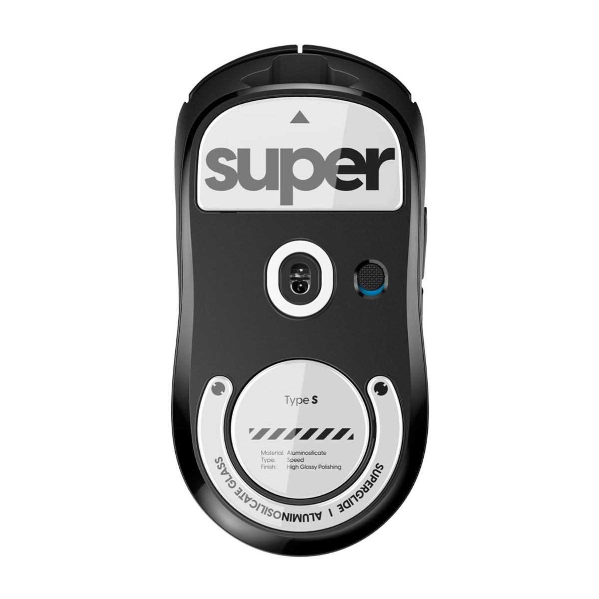 펄사(PULSAR) 로지텍 GPRO X 슈퍼라이트 전용 슈퍼글라이드 글라스 마우스피트 화이트색상 Type-S 유광 (LGSSGW)